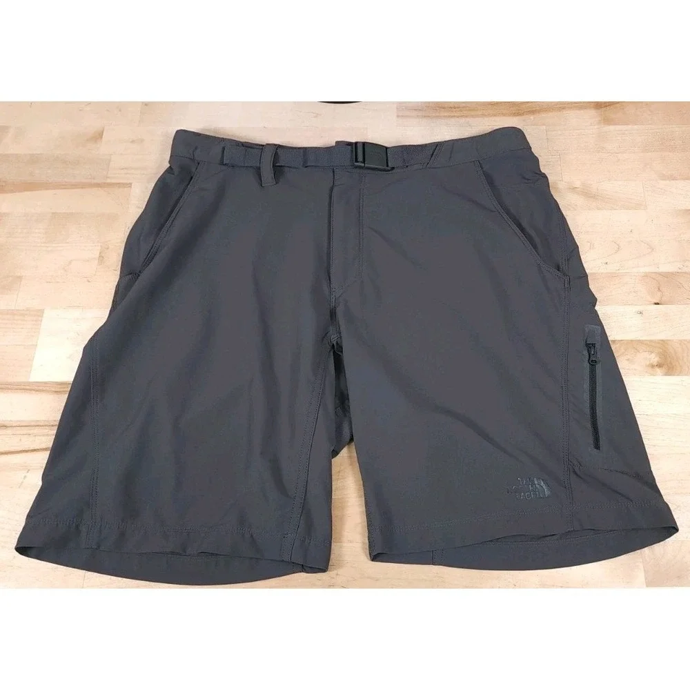 The North Face Hiking Shorts Mens Size 36 Gray Belted Stretch